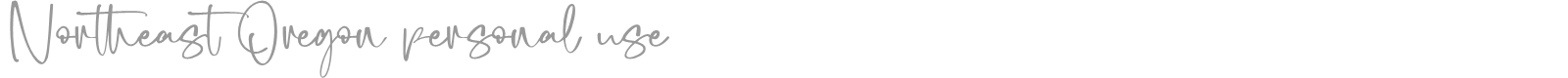 Northeast Oregon font preview